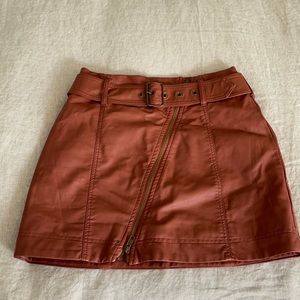 Free People leather skirt